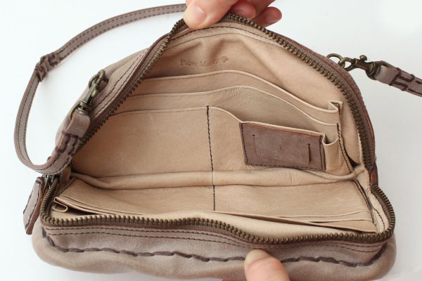 画像10: ショルダーレザー籐付き長財布 E金具 (OAK）