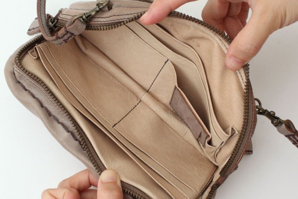 画像9: ショルダーレザー籐付き長財布 E金具 (OAK）