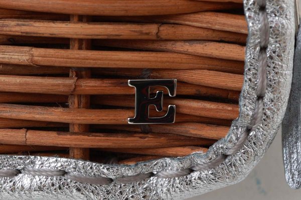 画像4: ソフトメタリック 籐付き長財布 E金具 (SV）