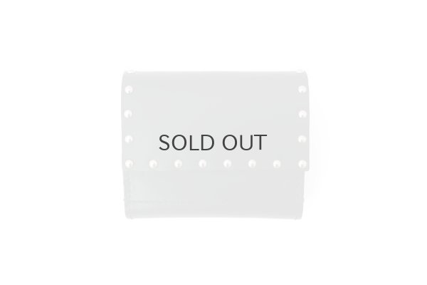 画像1: オイルショルダー 素押しカシメ 三つ折り財布 (BK)