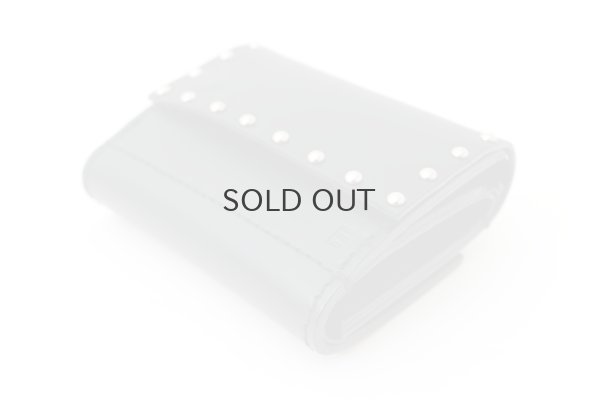 画像3: オイルショルダー 素押しカシメ 三つ折り財布 (BK)