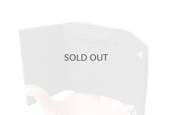 画像6: オイルショルダー 素押しカシメ 三つ折り財布 (BK)