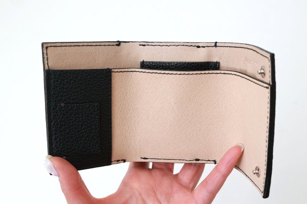 画像6: フニュシュリンク E金具 三つ折り財布 (BK)