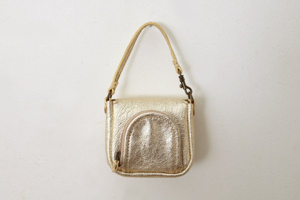 画像2: ソフトメタリック 籐付きミニサイフ (GD)