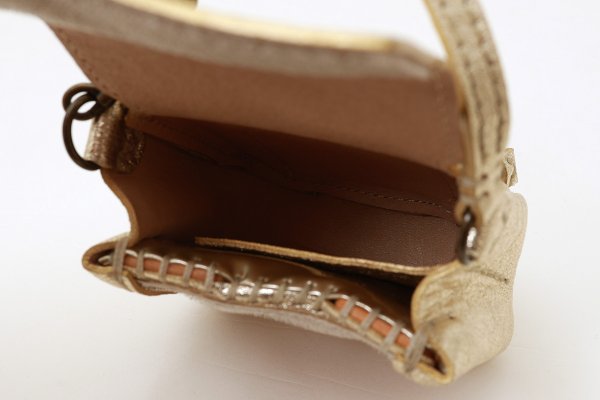 画像7: ソフトメタリック 籐付きミニサイフ (GD)