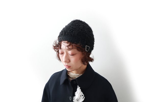 画像16: 【受注生産】別注!! モヘアループ ニットクロッシェ (BK)