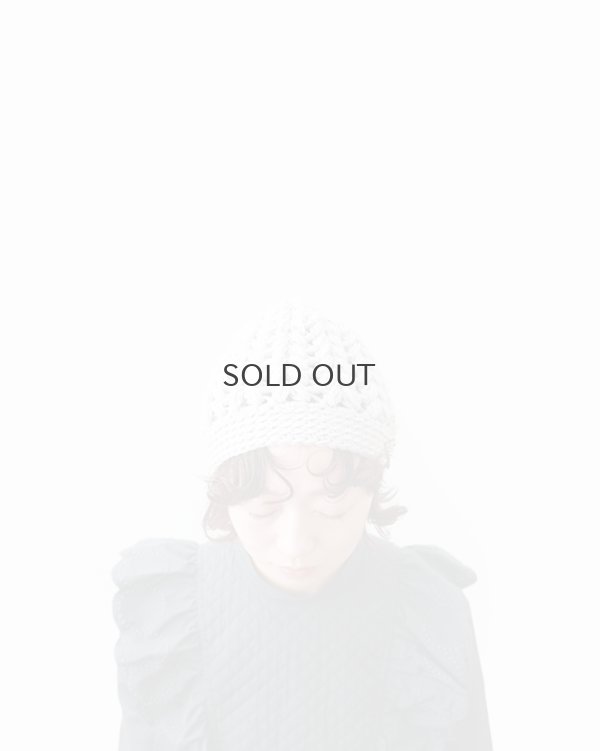 画像10: 別注!! ボーボリー ニットクロッシェ フェルトリボン付き (BK)