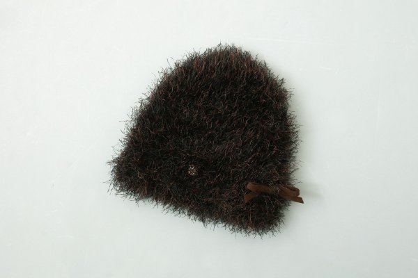 画像1: 別注!! ポリモール ニットクロッシェ (BK)