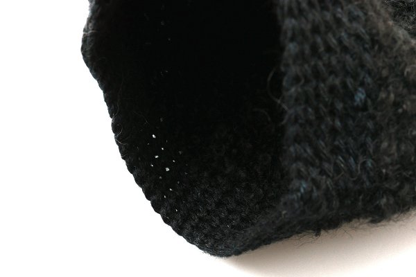 画像4: 別注!! モヘアループ ニットクロッシェ (BK)