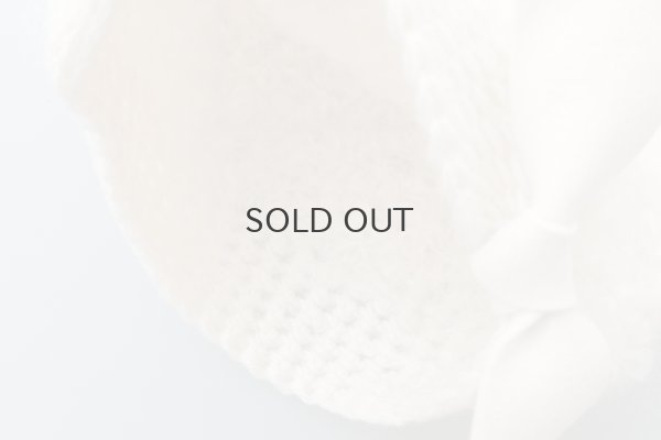 画像5: 別注!! モヘアループ ニットクロッシェ フェルトリボン付き (WH)