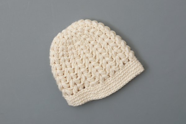 画像2: 別注!! ボーボリー ニットクロッシェ (WH) 