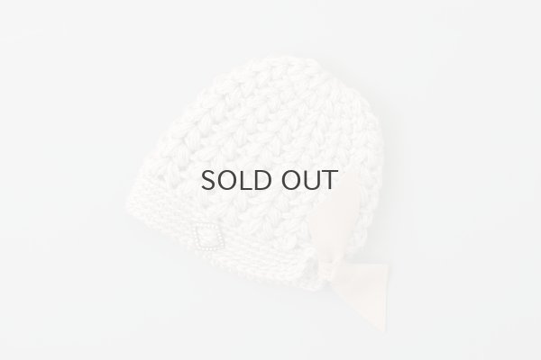 画像1: 別注!! ボーボリー ニットクロッシェ フェルトリボン付き  (LGY) 