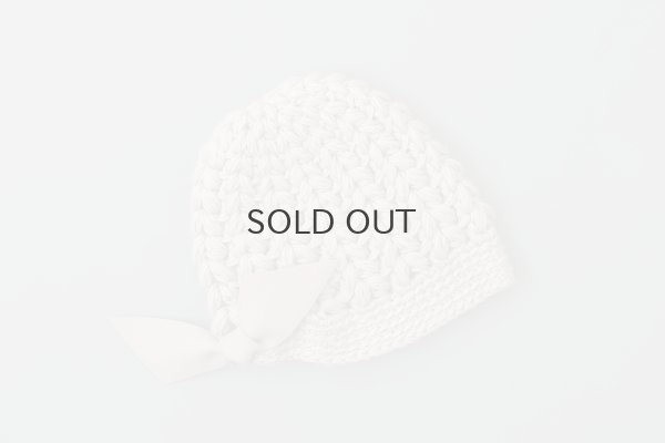 画像2: 別注!! ボーボリー ニットクロッシェ フェルトリボン付き  (LGY) 