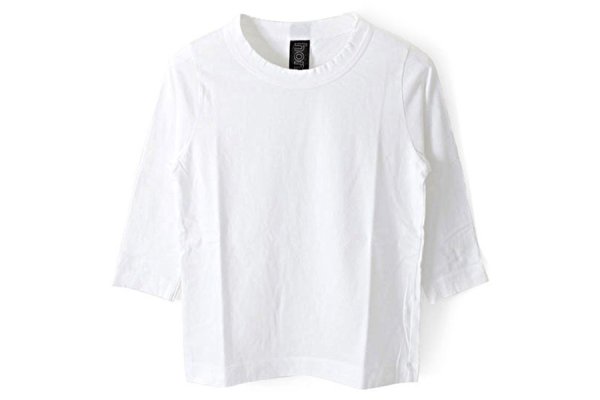 画像1: 30/-天竺 七分袖Tシャツ（6450:WH）