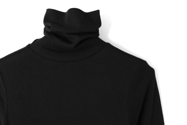 画像3: 60/-フライス タートルネックプルオーバー（6520:BK）
