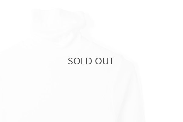 画像3: 60/-フライス タートルネックプルオーバー（6520:WH）