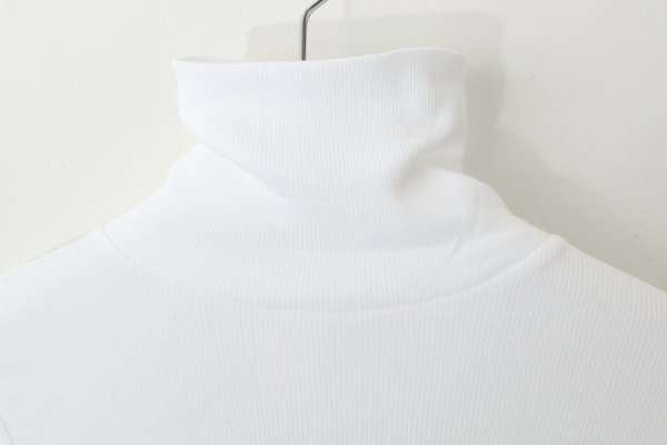 画像3: 40/-丸胴テレコ タートルネックプルオーバー (6286:WH)