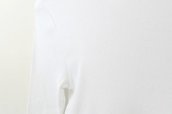 画像4: 40/-丸胴テレコ タートルネックプルオーバー (6286:WH)