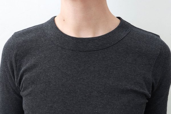 画像11: 40/- 丸胴テレコ 五分袖プルオーバー (251-6301:BK)