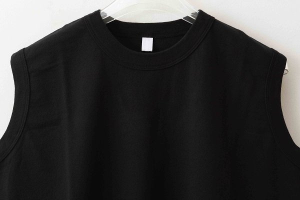 画像3: 40/2天竺 ノースリーブプルオーバー (6346:BK)