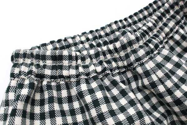 画像4: ウールギンガムギャザーPT (252-3399:OF×DGR)