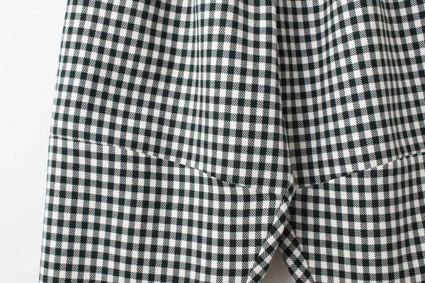 画像6: ウールギンガムギャザーPT (252-3399:OF×DGR)