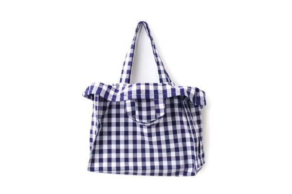 画像1: 先染め帆布 トートバッグ (261-8307:CHE)