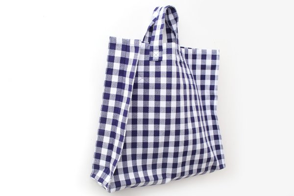 画像4: 先染め帆布 トートバッグ (261-8307:CHE)