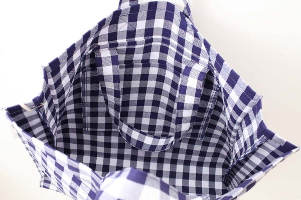 画像7: 先染め帆布 トートバッグ (261-8307:CHE)