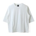 30/-天竺 6分袖Tシャツ（241-6370:WH）