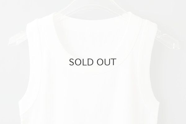 画像4: 40/1 度詰フライス ノースリーブプルオーバー (6696:WH)