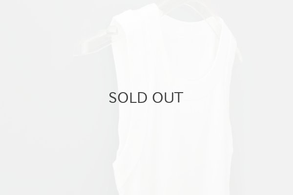 画像5: 40/1 度詰フライス ノースリーブプルオーバー (6696:WH)