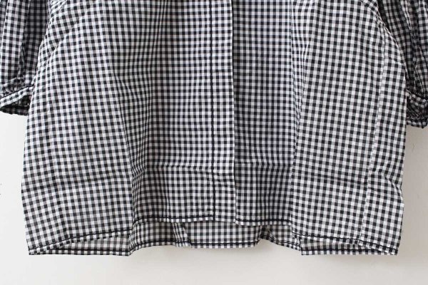 画像7: 80/1 ギンガム パフスリーブBL (261-5750:WHBK)