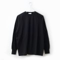 30/1天竺 L/S 切替長袖 PO (6380:BK)