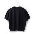 30/-天竺 クルーネック半袖PO（6553:BK）