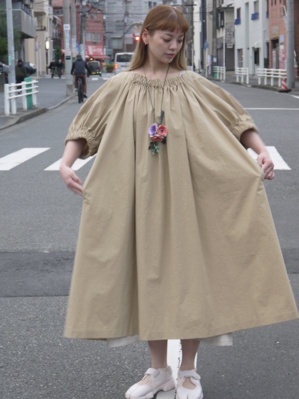 画像2: gathered smock dress (BG)