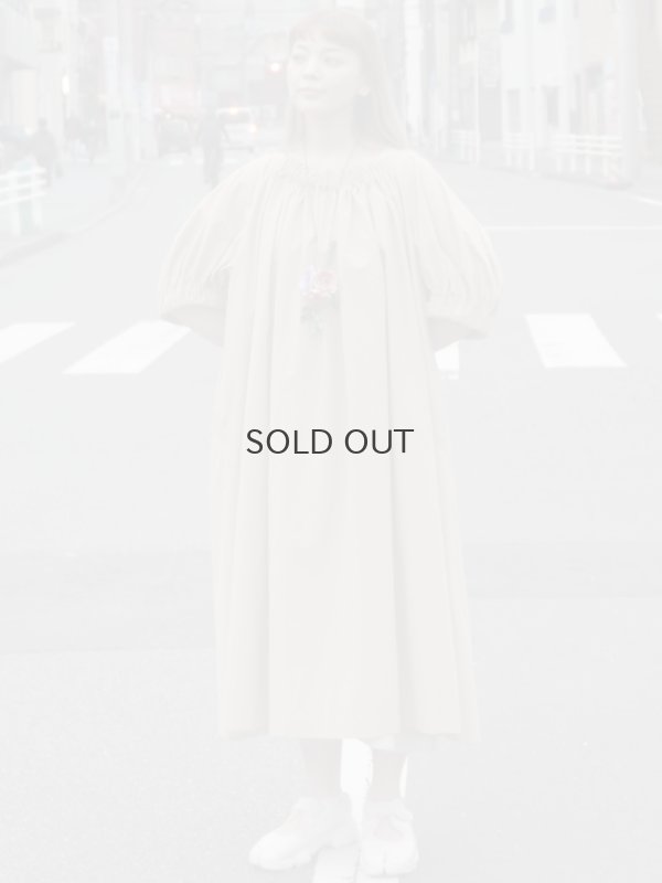 画像1: gathered smock dress (BG)