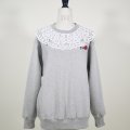 FOR LOVE lace collar sweatshirt  (MGY)