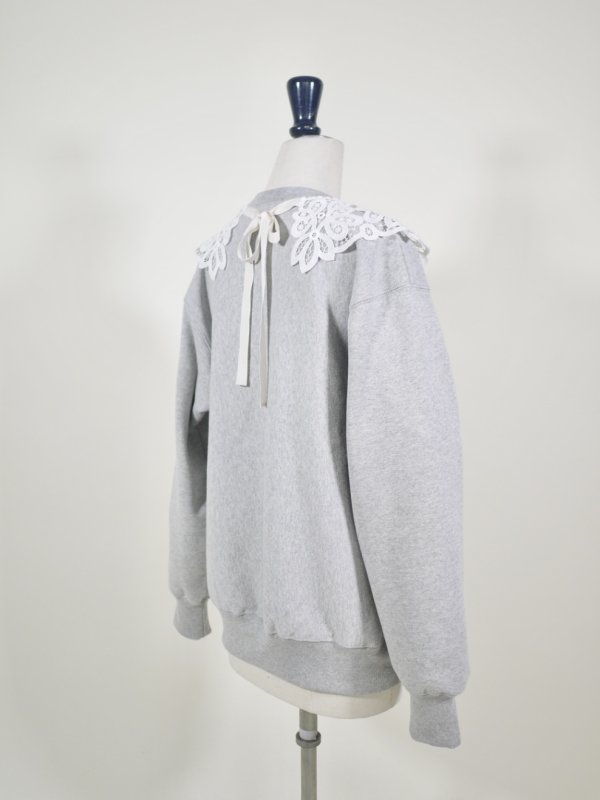画像3: FOR LOVE lace collar sweatshirt  (MGY)