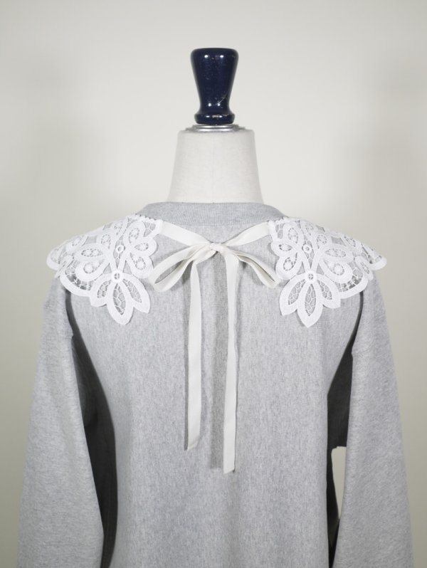 画像8: FOR LOVE lace collar sweatshirt  (MGY)