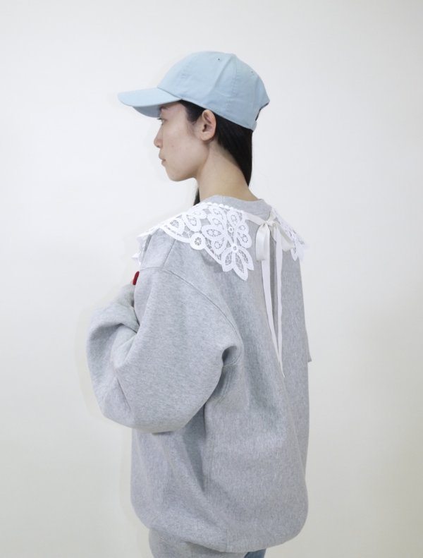 画像11: FOR LOVE lace collar sweatshirt  (MGY)
