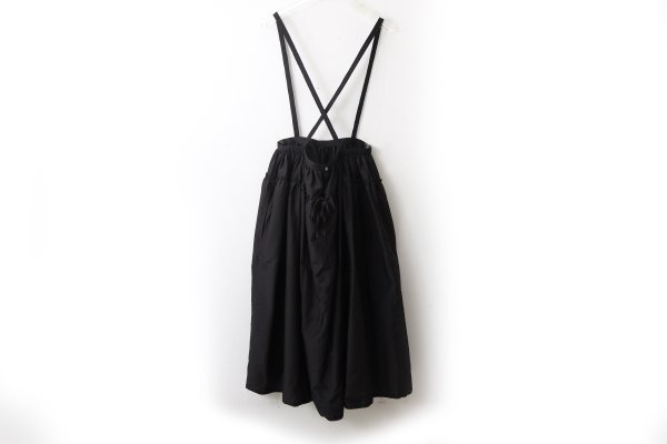 画像2: cotton silk lawn suspender skirt (BK)