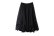 画像1: cotton chiffon skirt (BK) (1)