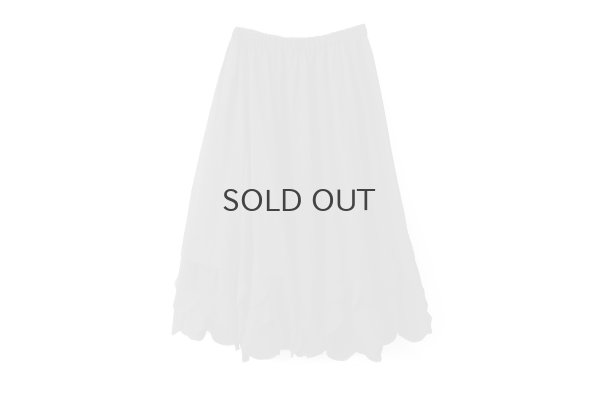画像1: cotton chiffon skirt (BK)