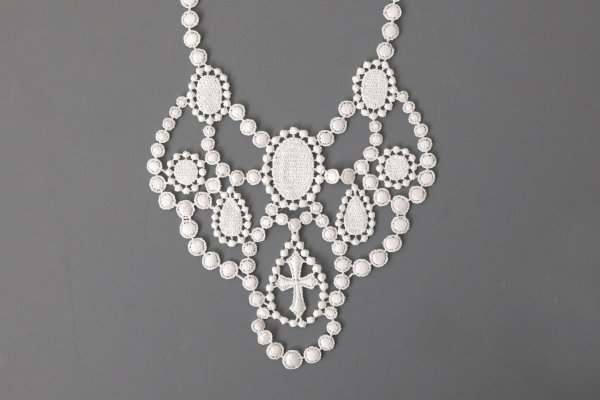 画像11: 別注!! lace necklace (BK)