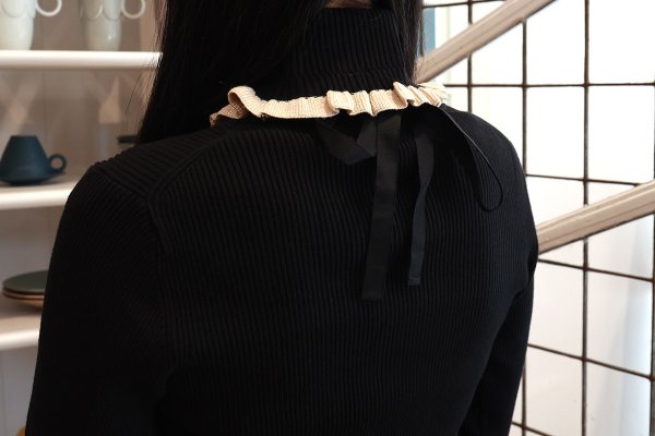 画像17: 別注!! lace necklace (BK)