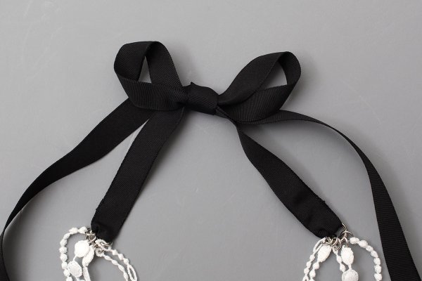 画像4: 別注!! lace necklace (BK)
