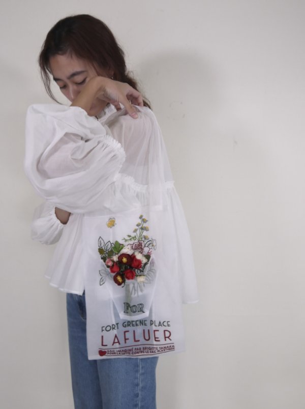 画像2: BRIGITTE TANAKA × FOR flowers of romance Florist Organza Bag (WH)