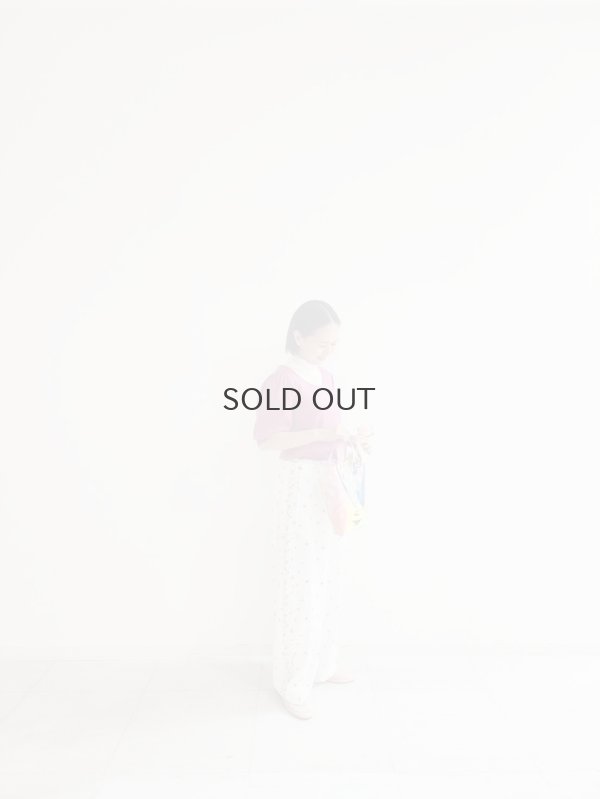 画像16: cotton flower embroidery pants (WH)