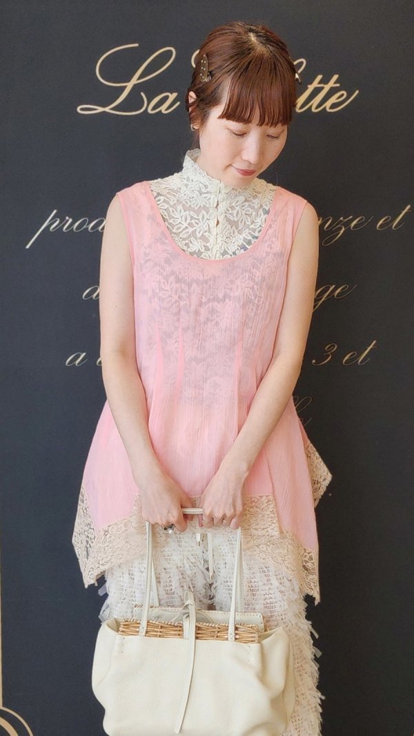 画像16: wrinkle silk top (PK)